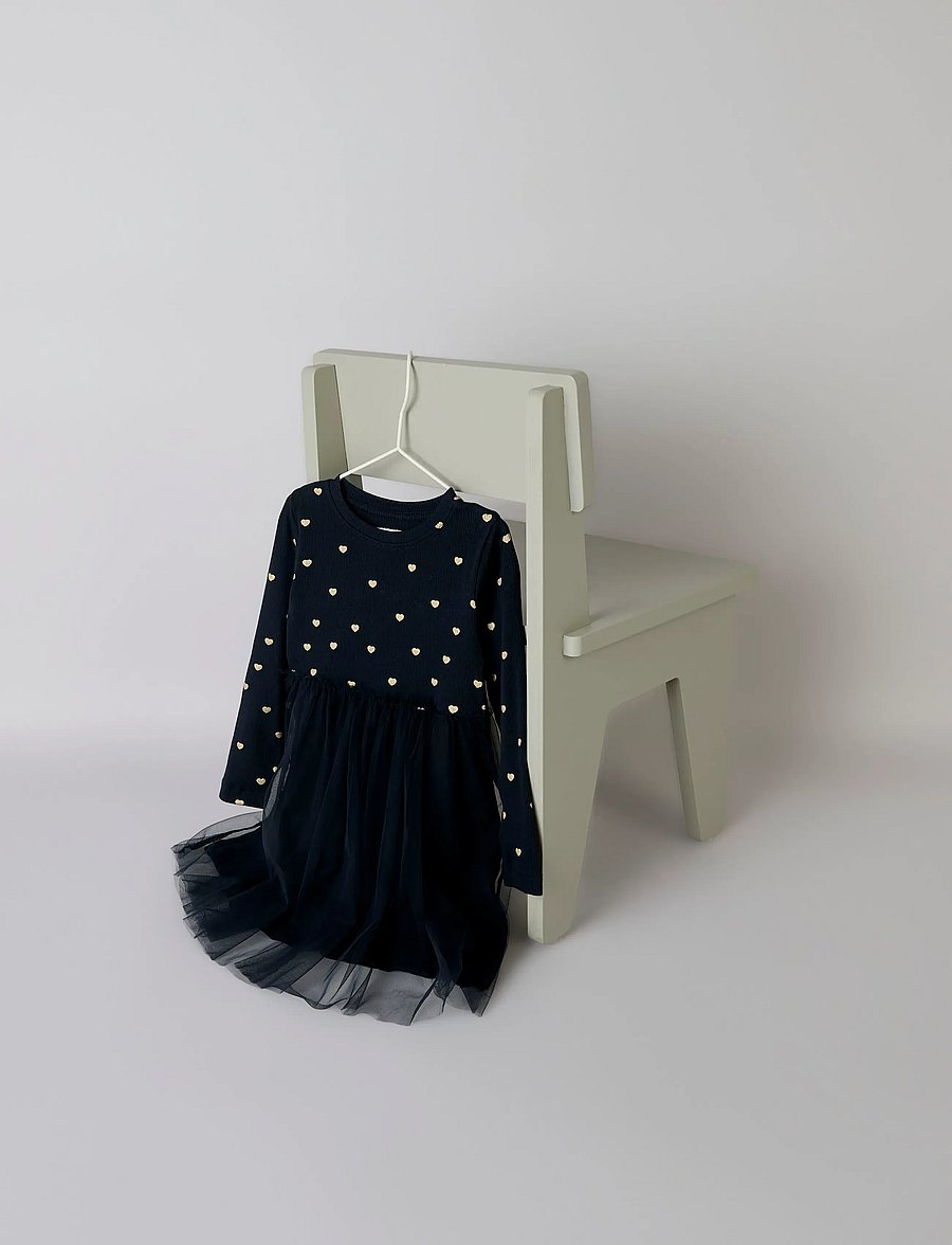 name it - NMFNADJA LS DRESS NOOS - baby-kjoler med lange ermer - dark sapphire - 3
