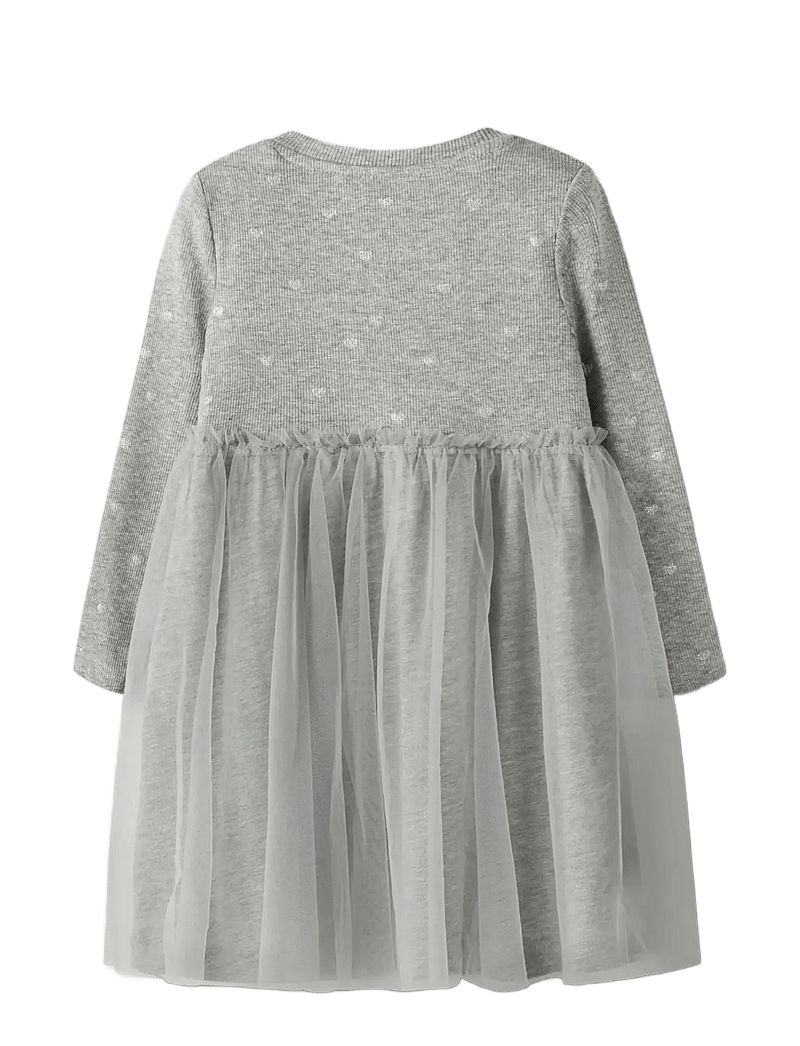 name it - NMFNADJA LS DRESS NOOS - langärmelige babykleider - grey melange - 1