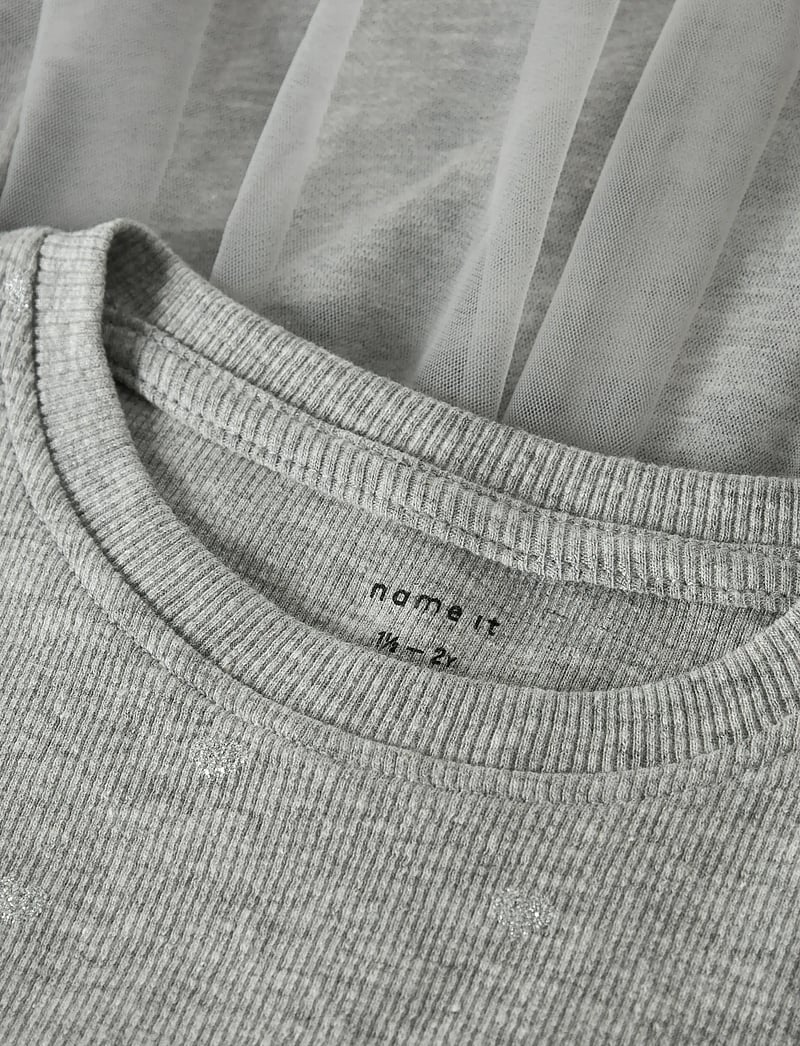 name it - NMFNADJA LS DRESS NOOS - langärmelige babykleider - grey melange - 2