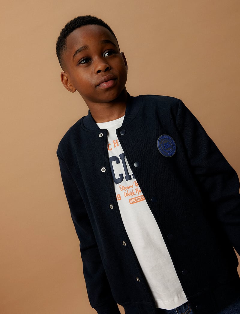 name it - NKMNOMATO LS SWEAT CARD UNB - sporta džemperi - navy blazer - 0