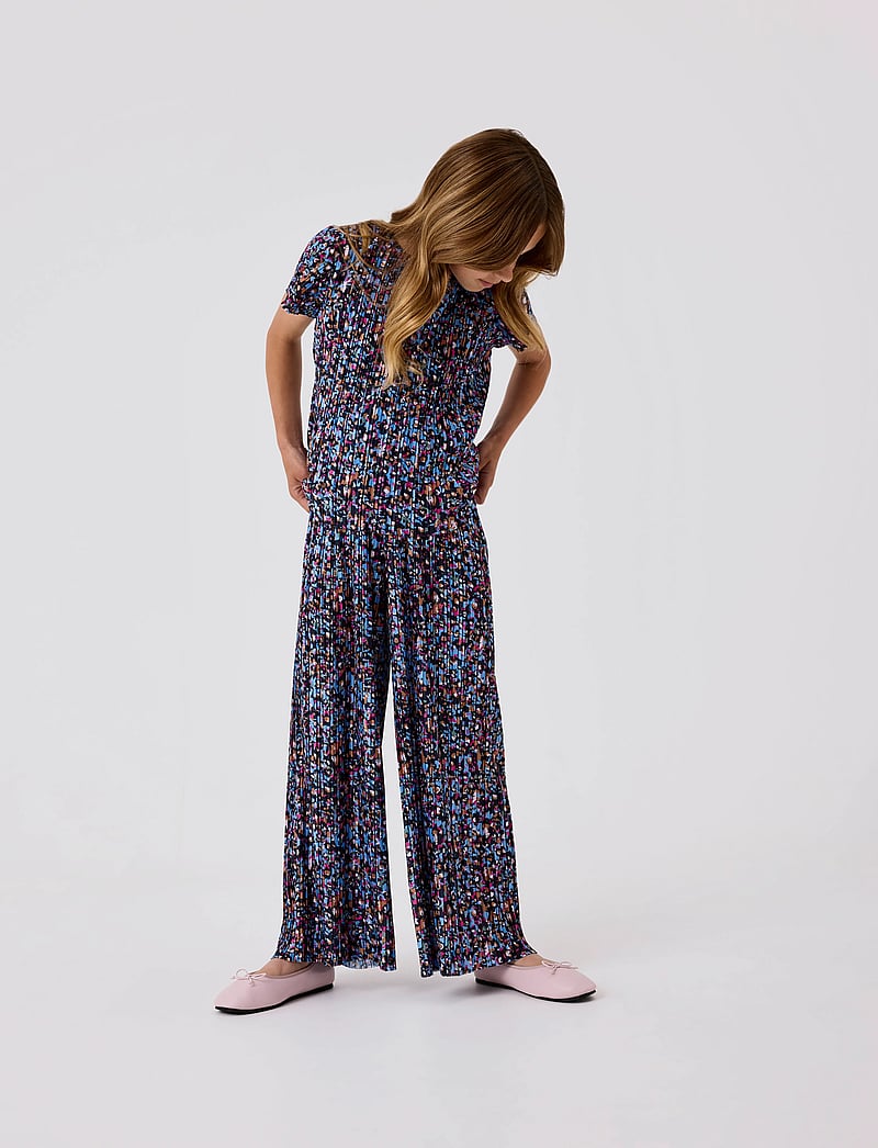 name it - NKFNIPLEAT SS TOP - lühikeste varrukatega t-särgid - silver lake blue - 0