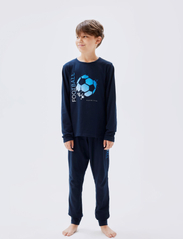 name it - NKMNIGHTSET DARK SAPPHIRE FOOTBALL NOOS - pyjamassæt - dark sapphire - 4