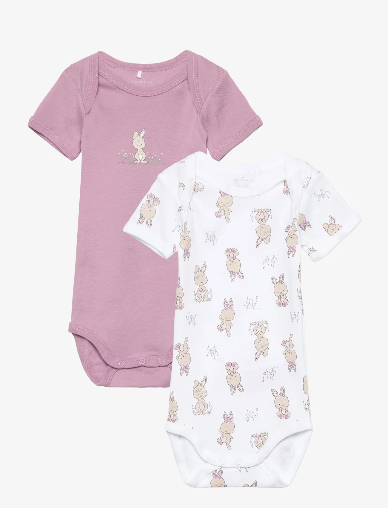 name it - NBFBODY 2P SS ORCHID HAZE RABBIT - short-sleeved - orchid haze - 0