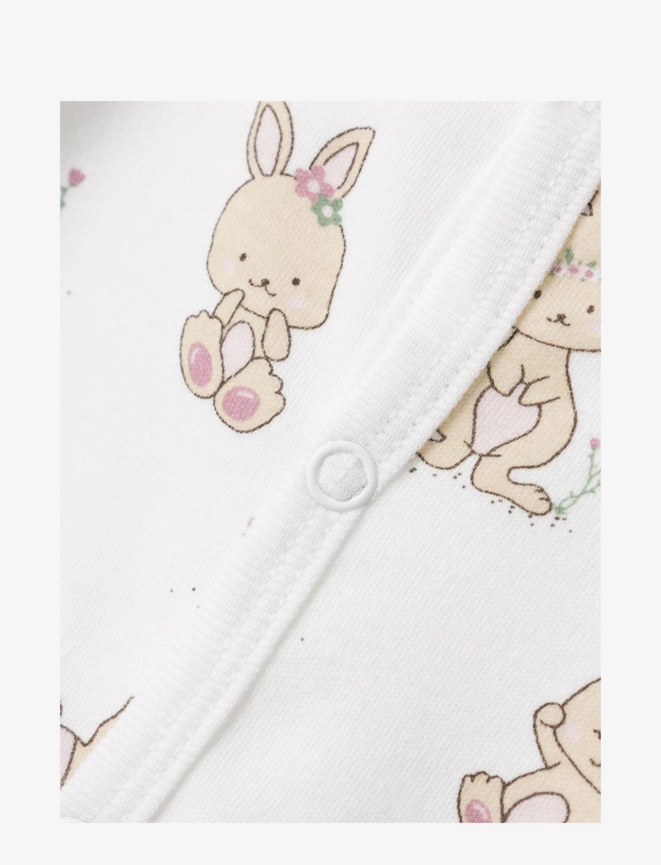 name it - NBFNIGHTSUIT W/F RABBIT NOOS - bright white - 2