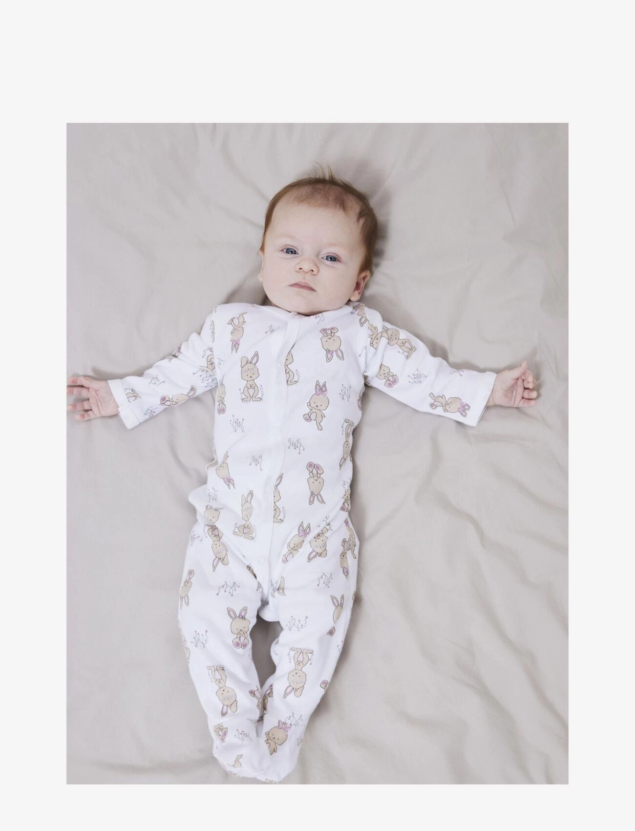 name it - NBFNIGHTSUIT W/F RABBIT NOOS - bright white - 3