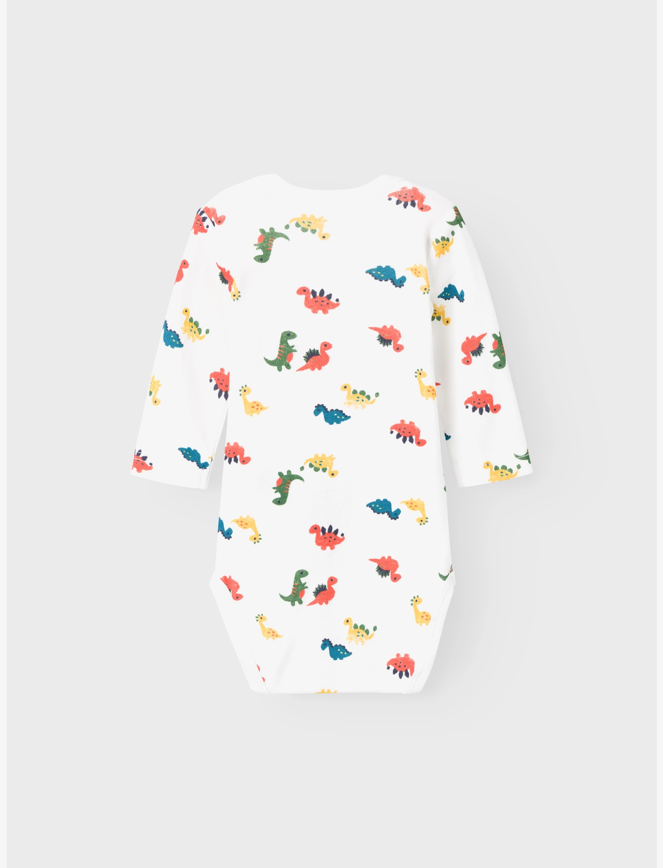 name it - NBMBODY 2P LS BRIGHT WHITE DINO NOOS - bright white - 2