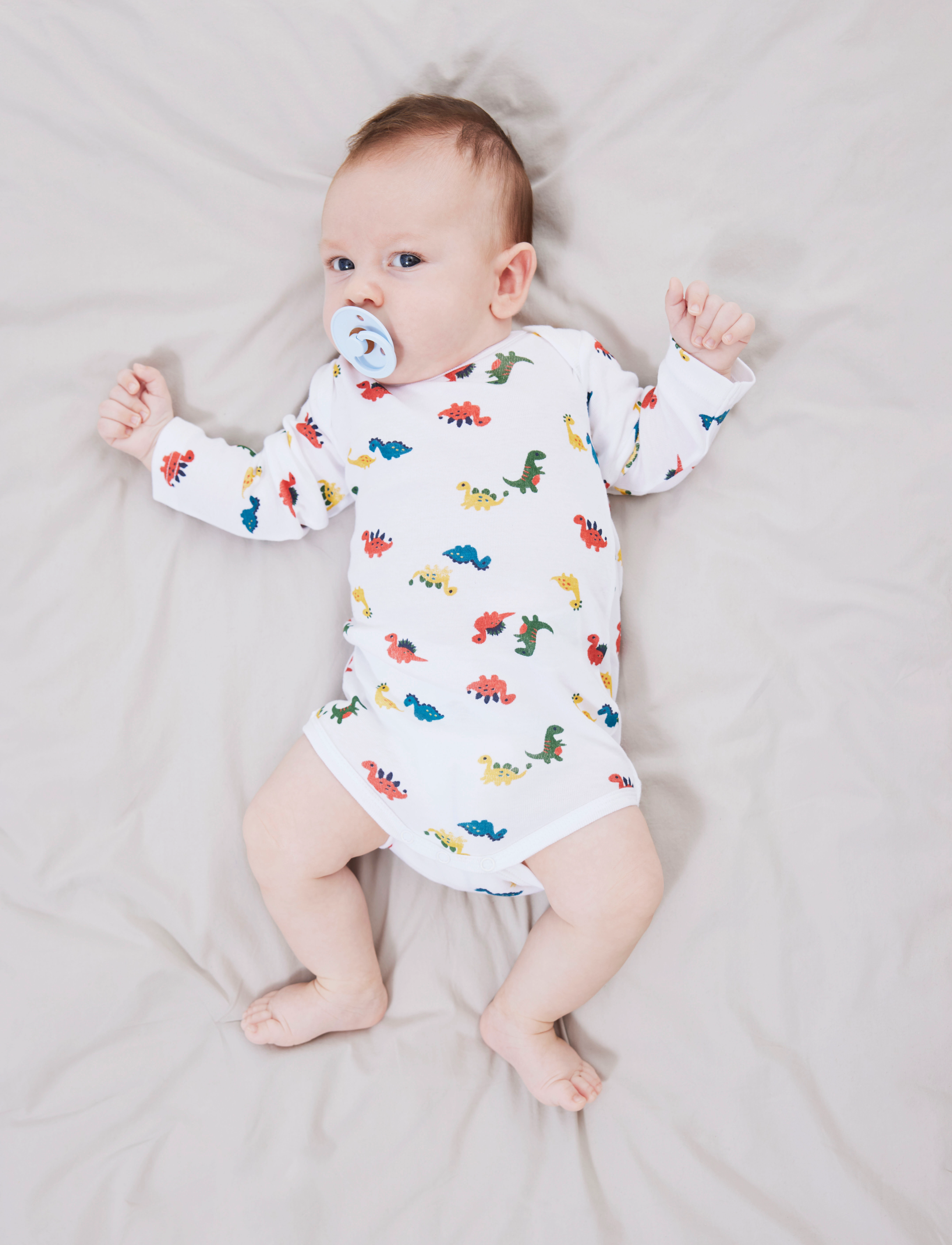 name it - NBMBODY 2P LS BRIGHT WHITE DINO NOOS - bright white - 5