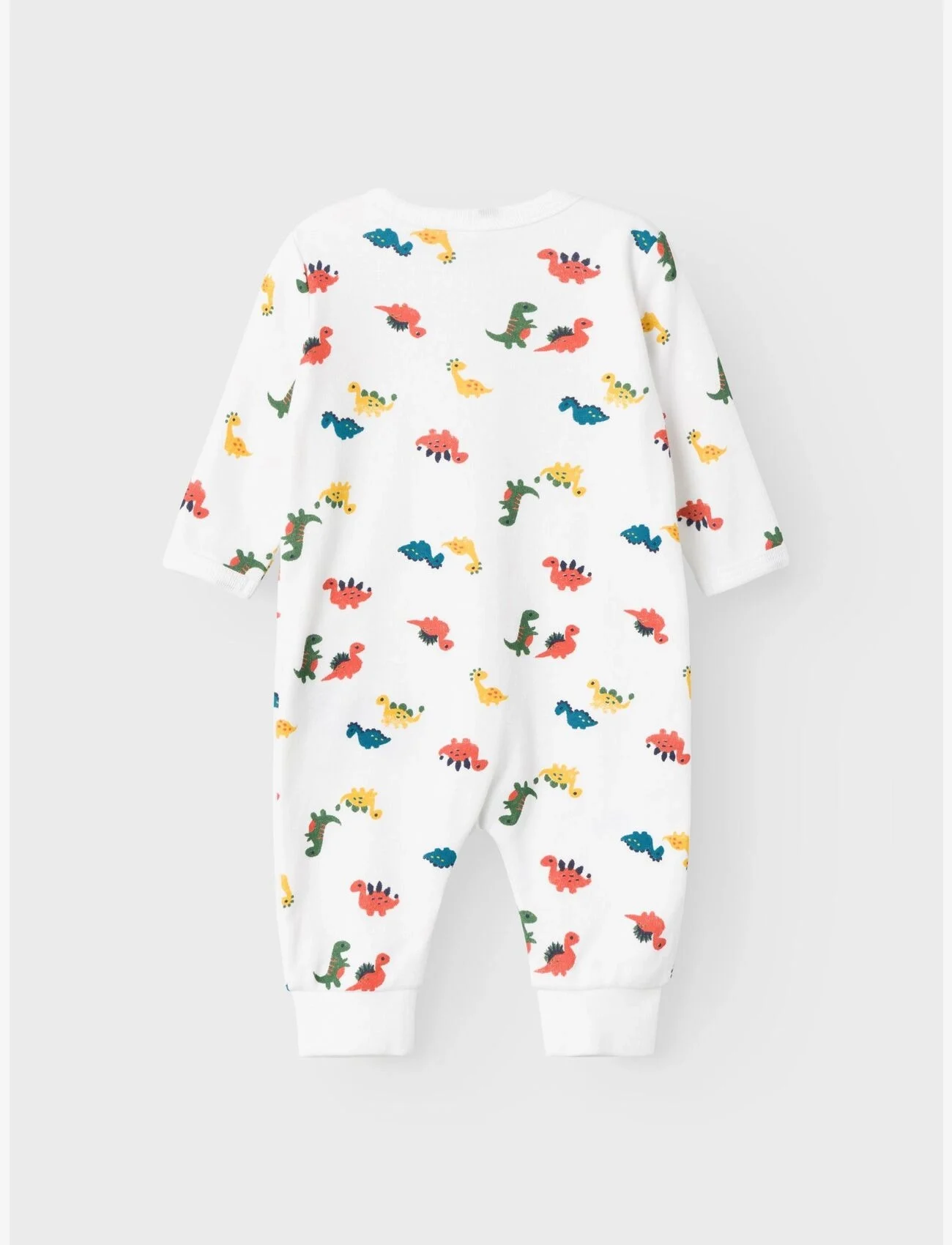 name it - NBMNIGHTSUIT ZIP BRIGHT WHITE DINO NOOS - sleeping overalls - bright white - 1