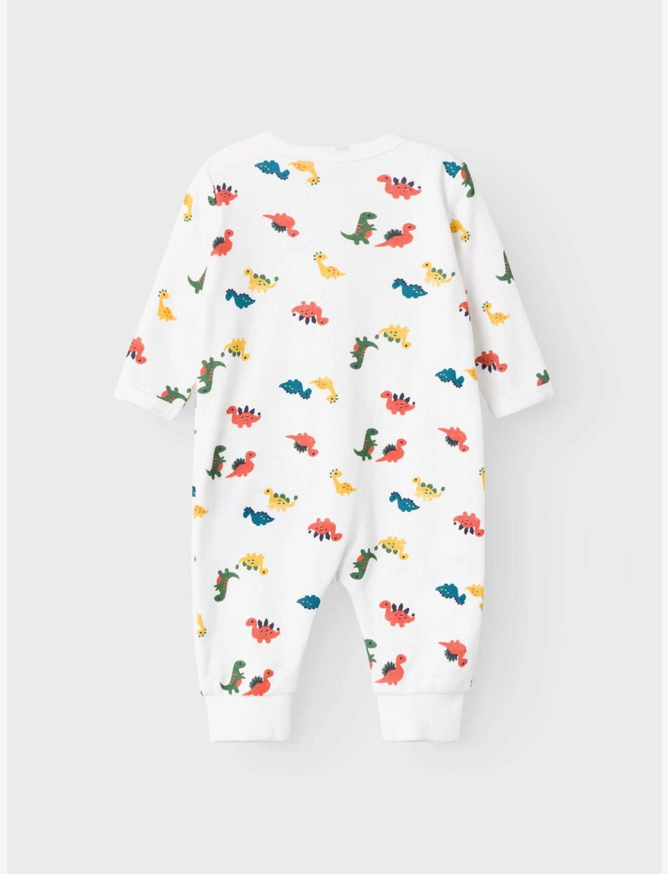 name it - NBMNIGHTSUIT ZIP BRIGHT WHITE DINO - bright white - 2