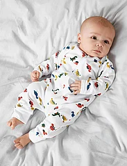 name it - NBMNIGHTSUIT ZIP BRIGHT WHITE DINO NOOS - sovoveraller - bright white - 2