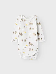 name it - NBNBODY 2P LS FARM ANIMALS NOOS - långärmade - bright white - 6