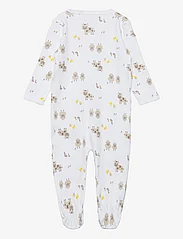 name it - NBNNIGHTSUIT W/F FARM ANIMALS NOOS - schlafoveralls - bright white - 1