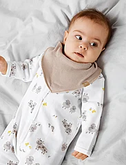 name it - NBNNIGHTSUIT W/F FARM ANIMALS NOOS - sleeping overalls - bright white - 2