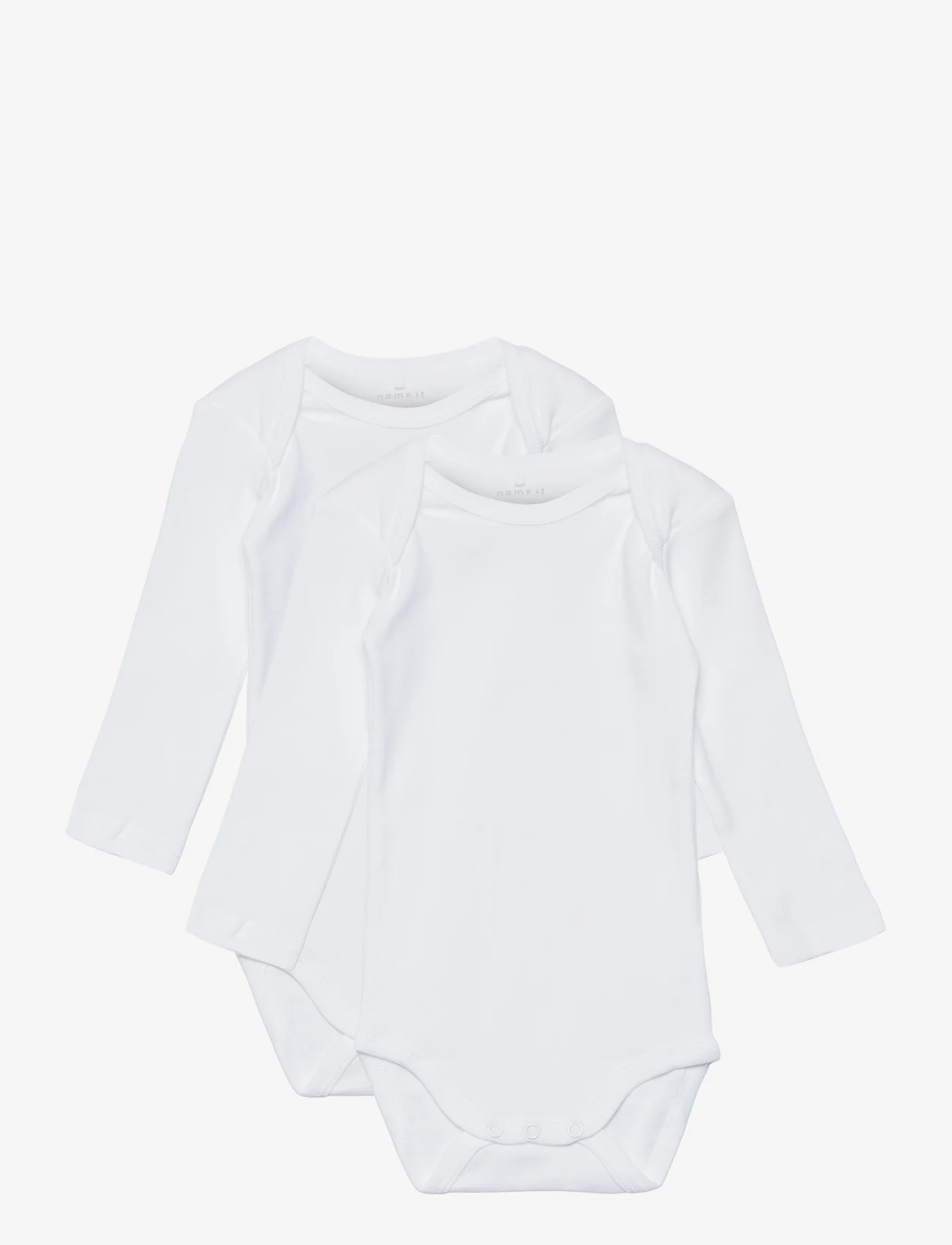 name it - NBNBODY 2P LS SOLID WHITE NOOS - langærmede - bright white - 0