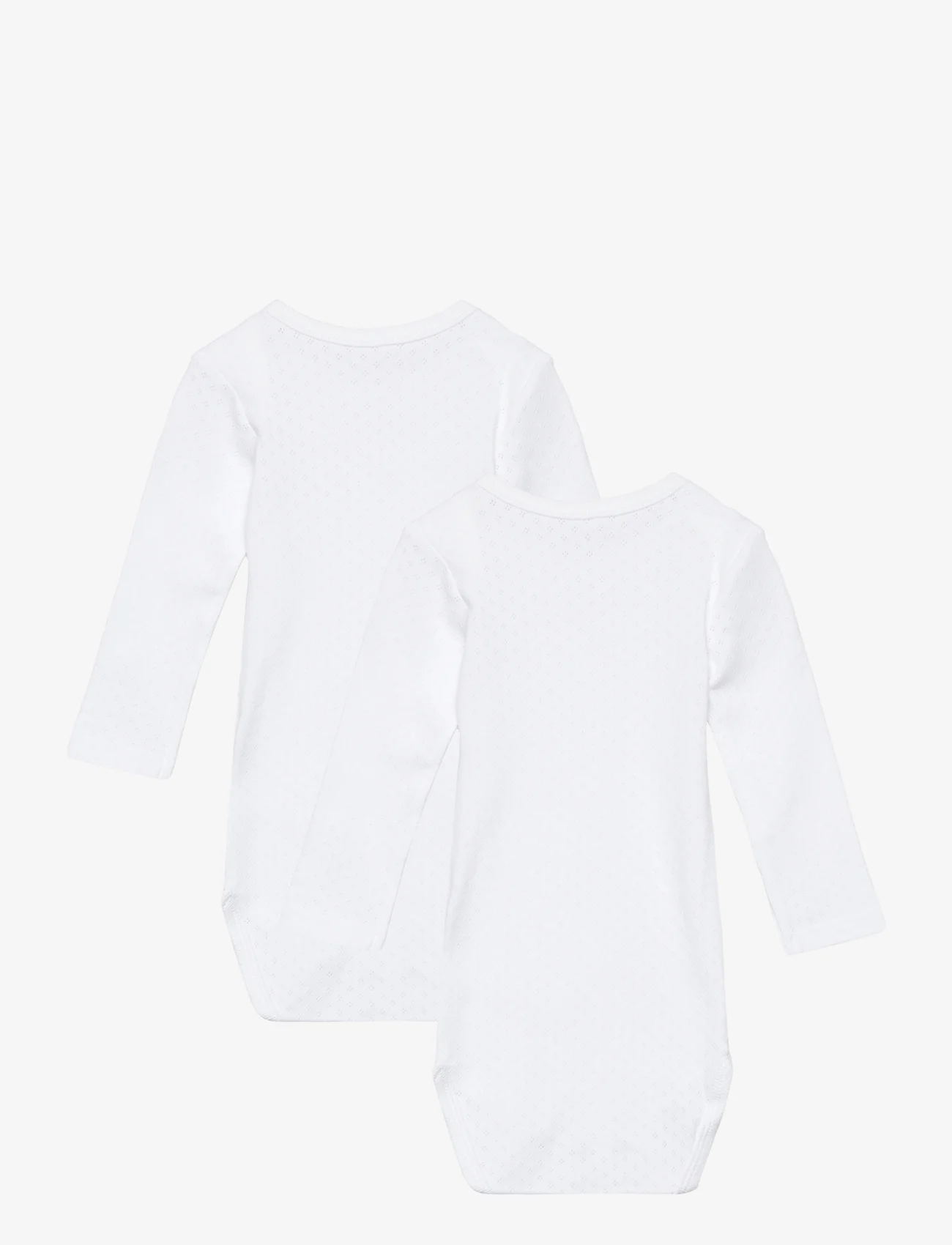 name it - NBFBODY 2P LS WHITE NEEDLEDROP NOOS - langærmede - bright white - 1