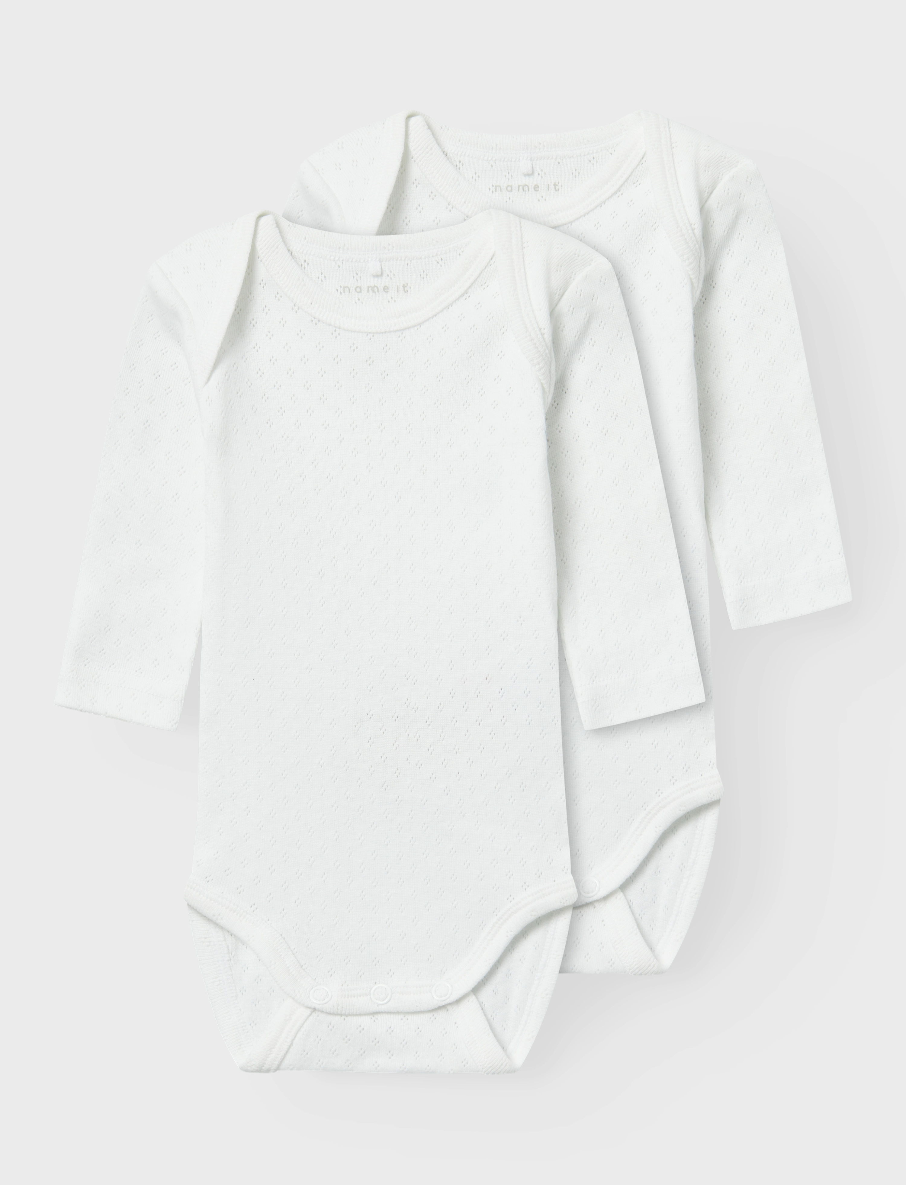 name it - NBFBODY 2P LS WHITE NEEDLEDROP NOOS - bright white - 5