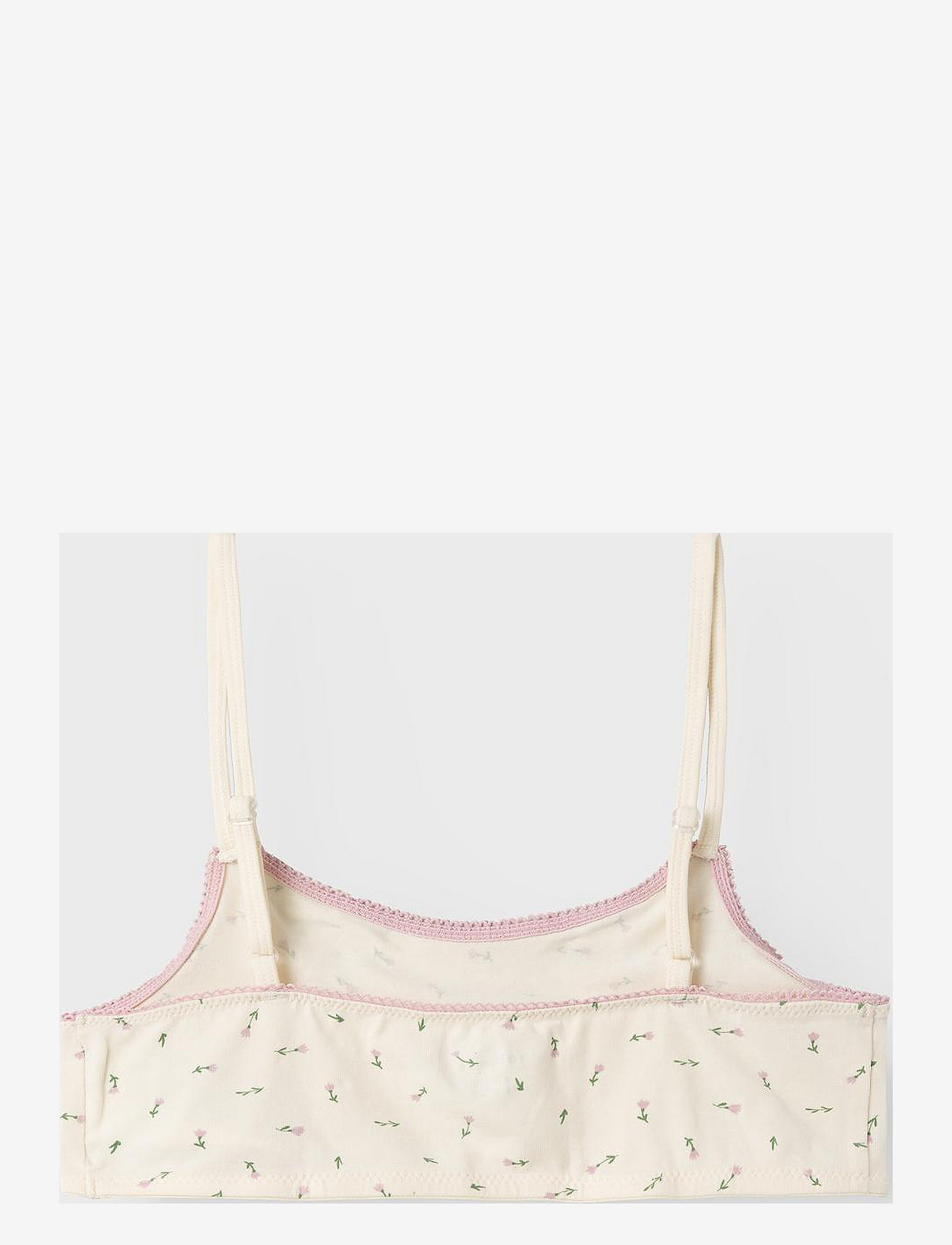 name it - NKFSHORT STRAP TOP 2P FLORAL NOOS - lägsta priserna - buttercream - 1