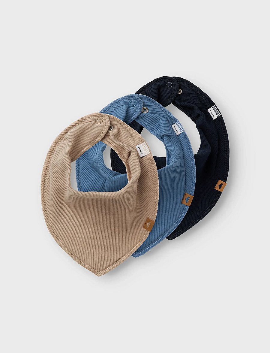 name it - NBNYVETTI 3P SCARF BIB NOOS - Ärmlösa haklappar - dark sapphire - 0