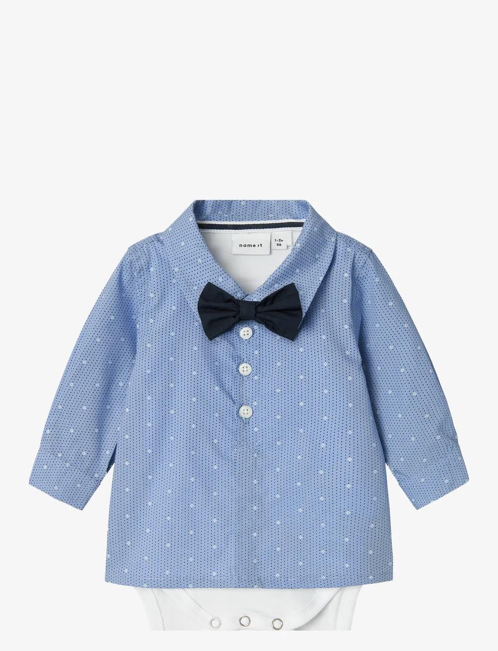 name it - NBMRIZA SHIRTBODY R - langærmede bodyer - serenity - 0