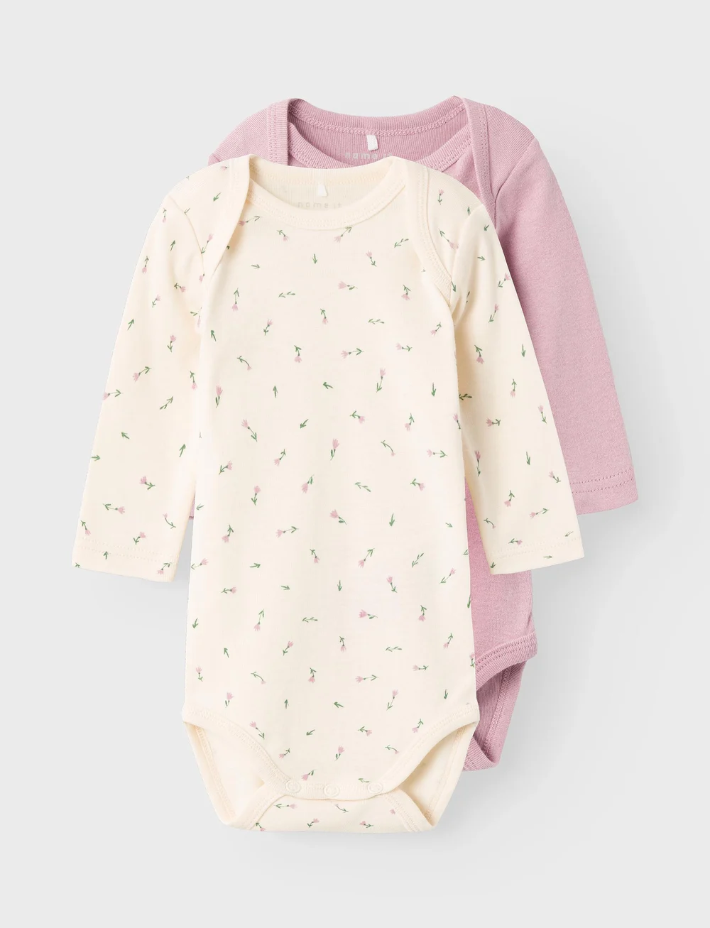 name it - NBFBODY 2P LS BUTTERCREAM FLORAL NOOS - bodysetit - buttercream - 4