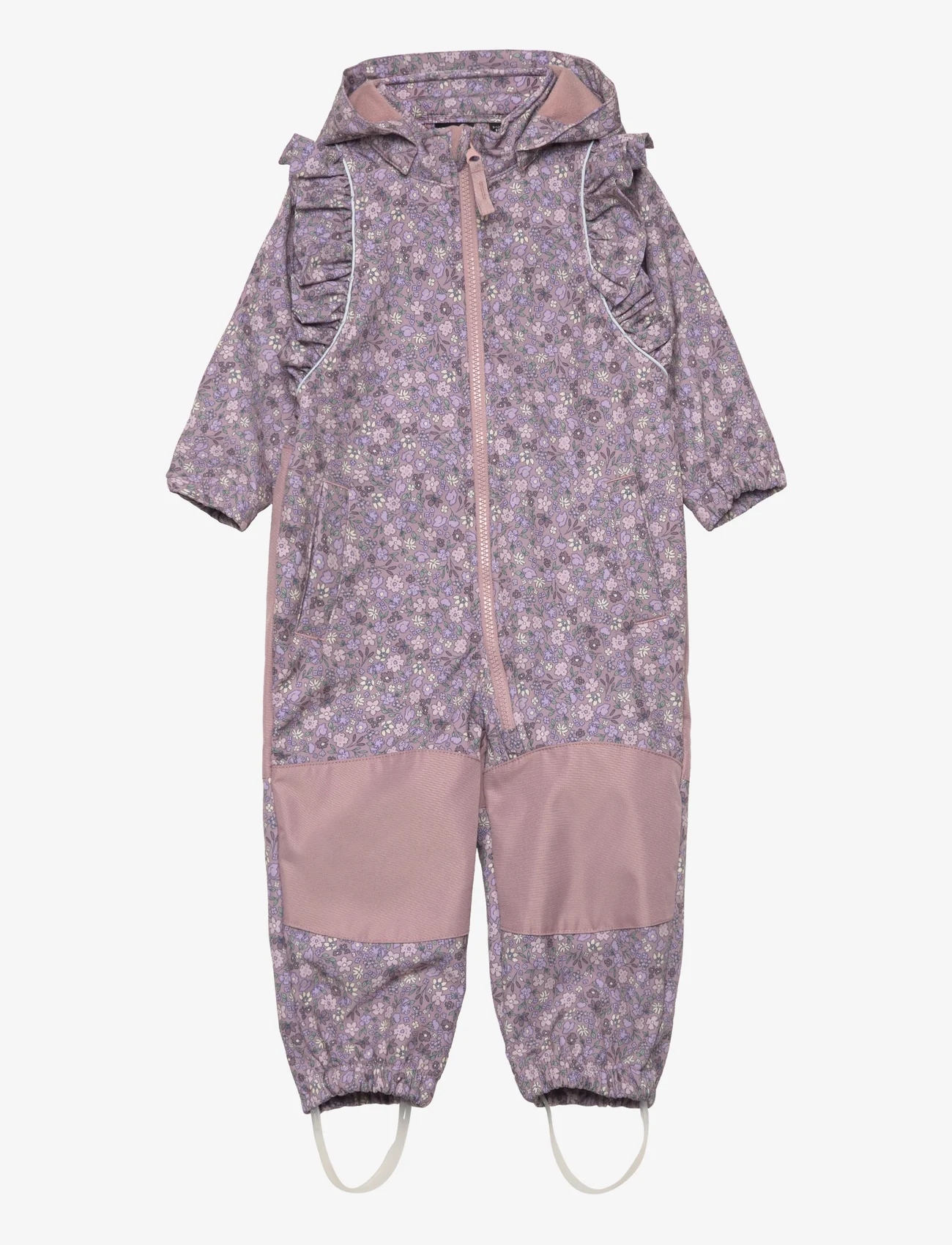 name it - NMFALFA08 SOFTSHELL SUIT SMALL FLOWER FO - softshell-overalls - deauville mauve - 0