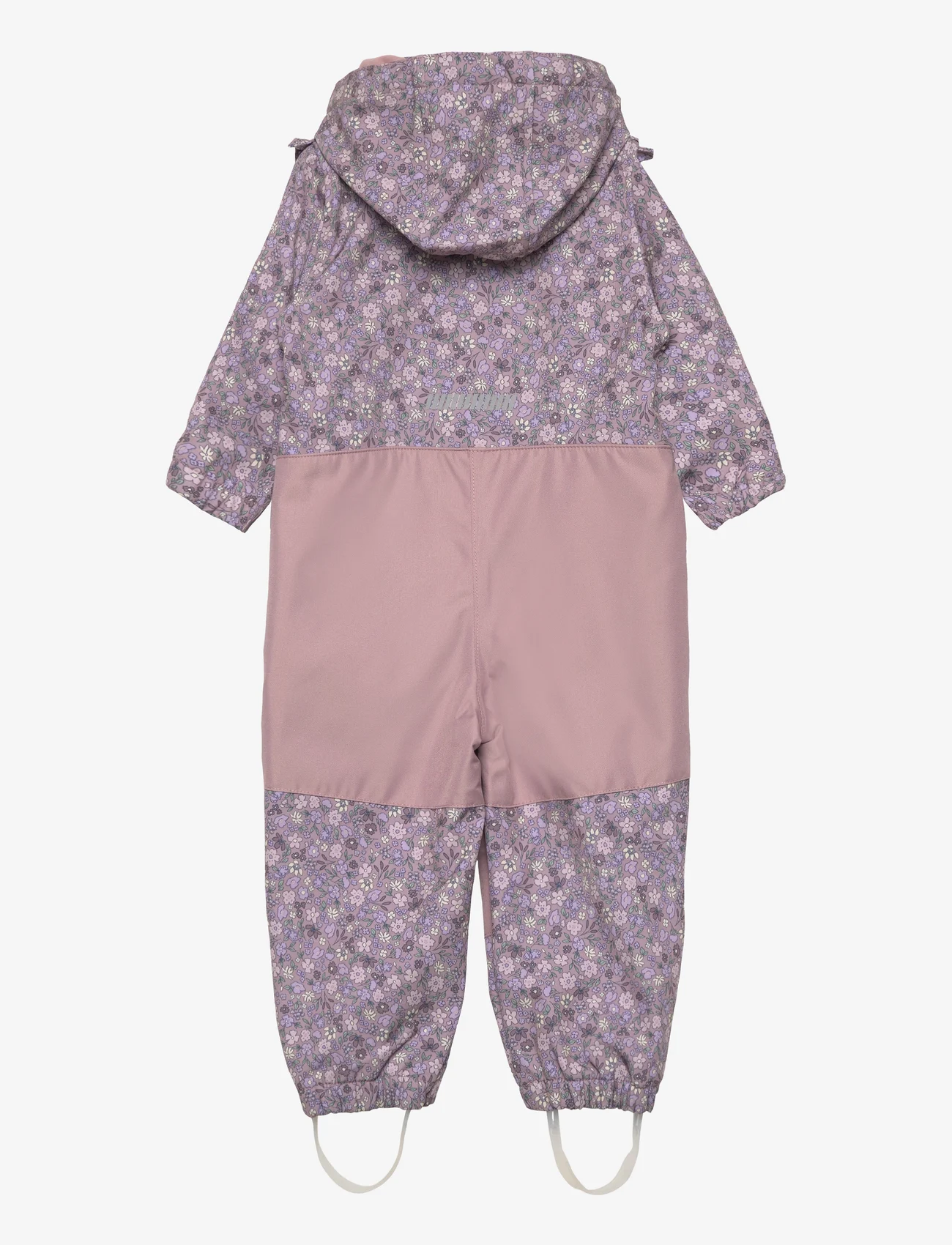 name it - NMFALFA08 SOFTSHELL SUIT SMALL FLOWER FO - softshell-coveralls - deauville mauve - 1