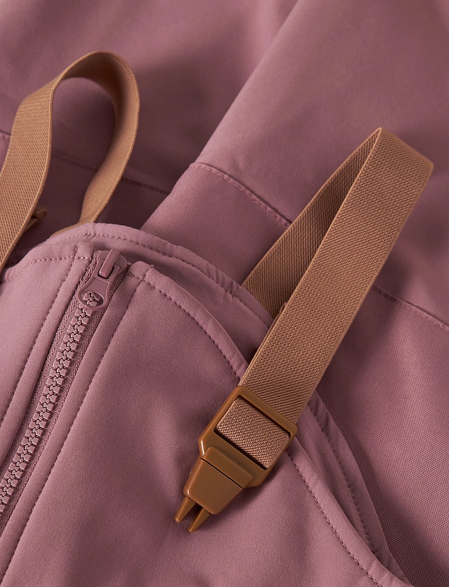 name it - NMNALFA08 SOFTSHELL BIB PANT SOLID FO - sofshell-hosen - wistful mauve - 3