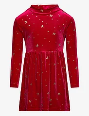 name it - NMFRIFLY LS VEL DRESS - long-sleeved casual dresses - jester red - 0