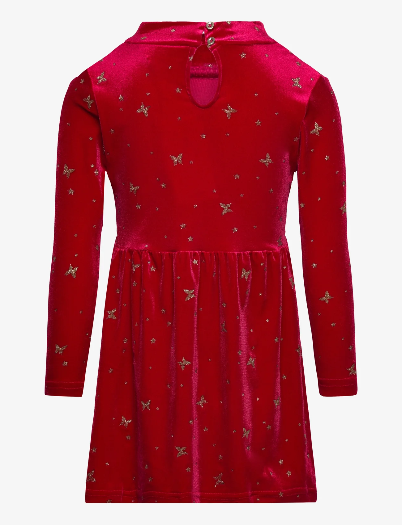 name it - NMFRIFLY LS VEL DRESS - casual jurken met lange mouwen - jester red - 1
