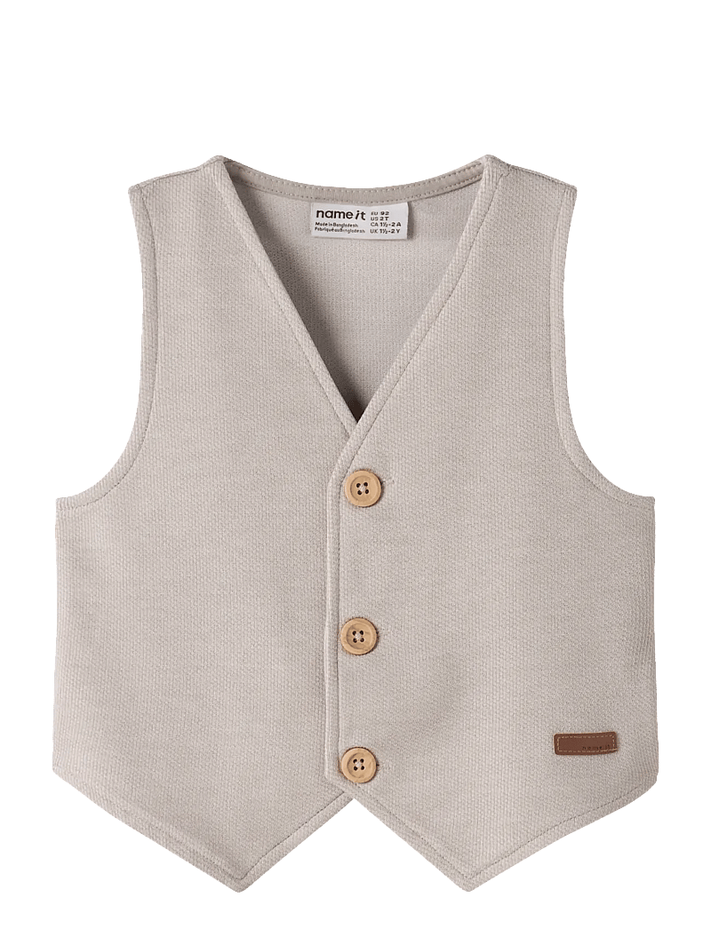name it - NMMROBINO VEST UNB - westen - chateau gray - 0