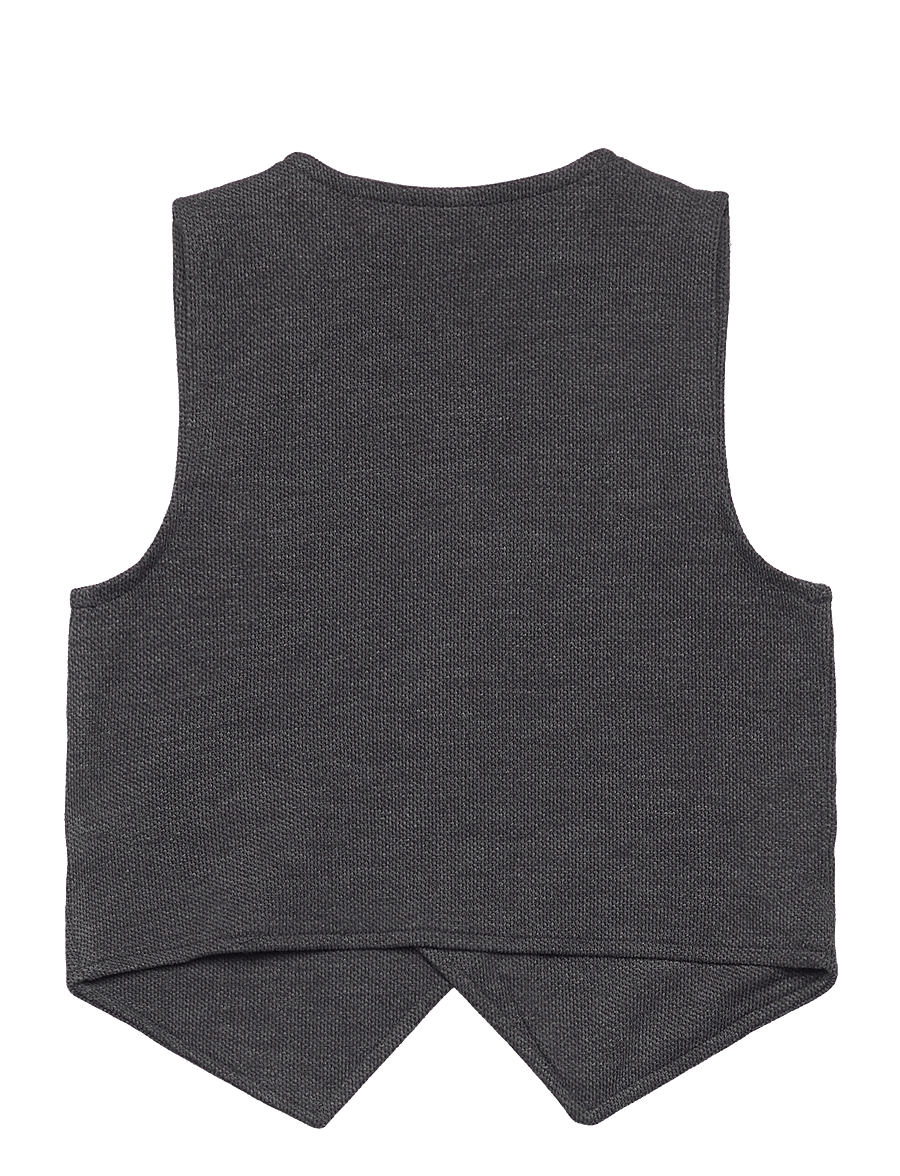 name it - NMMROBINO VEST UNB - westen - dark grey melange - 1