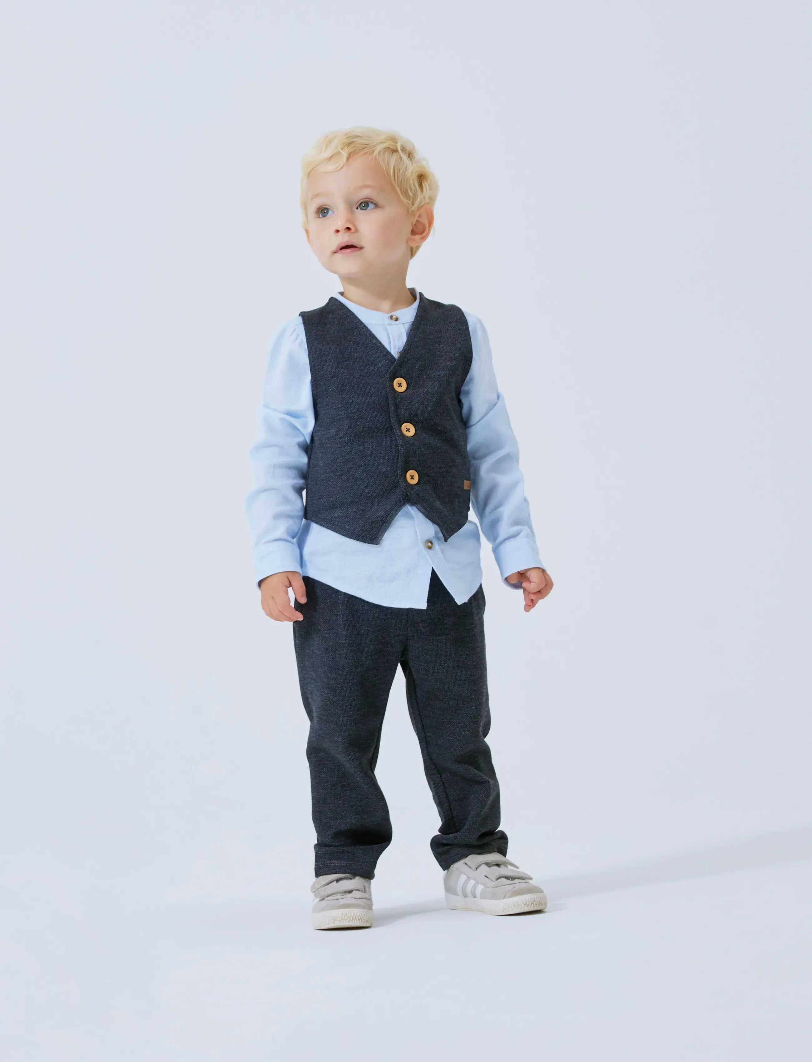 name it - NMMROBINO VEST UNB - gode sommertilbud - dark grey melange - 2