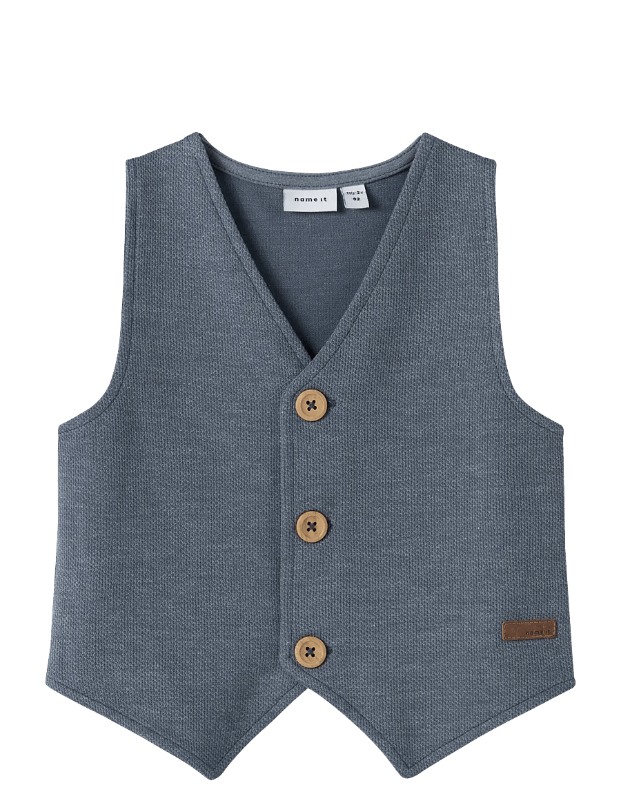 name it - NMMROBINO VEST UNB - westen - vintage indigo - 0