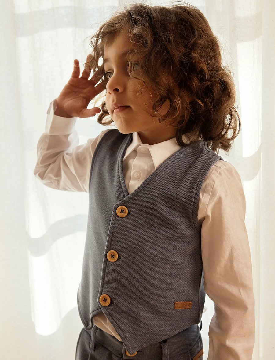 name it - NMMROBINO VEST UNB - westen - vintage indigo - 2