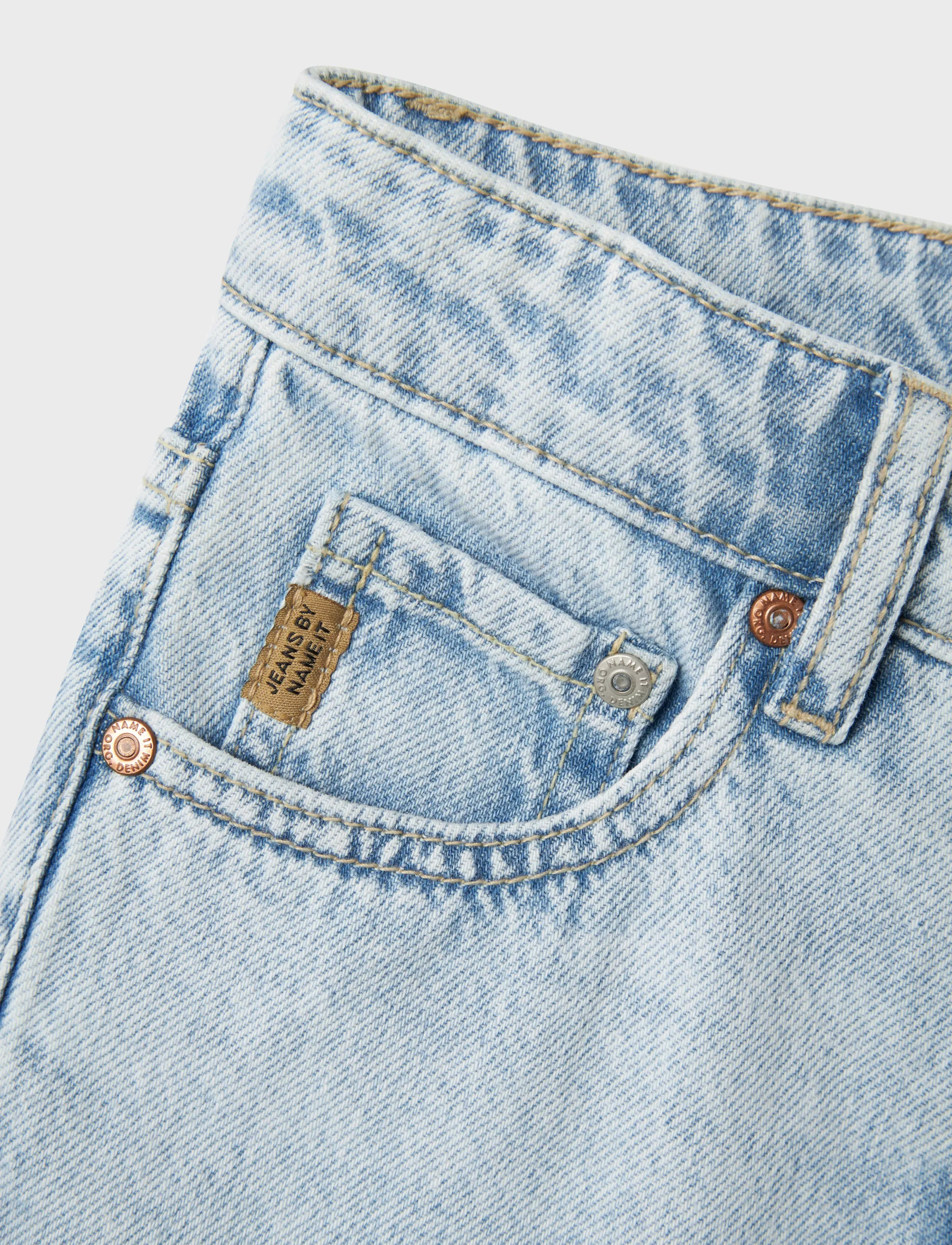 name it - NKMRYAN STRAIGHT JEANS 3418-BE NOOS - tavalised teksad - light blue denim - 4