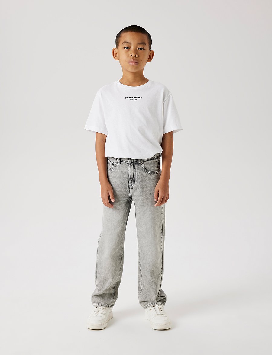 name it - NKMRYAN STRAIGHT JEANS 3418-BE NOOS - tavalised teksad - light grey denim - 3