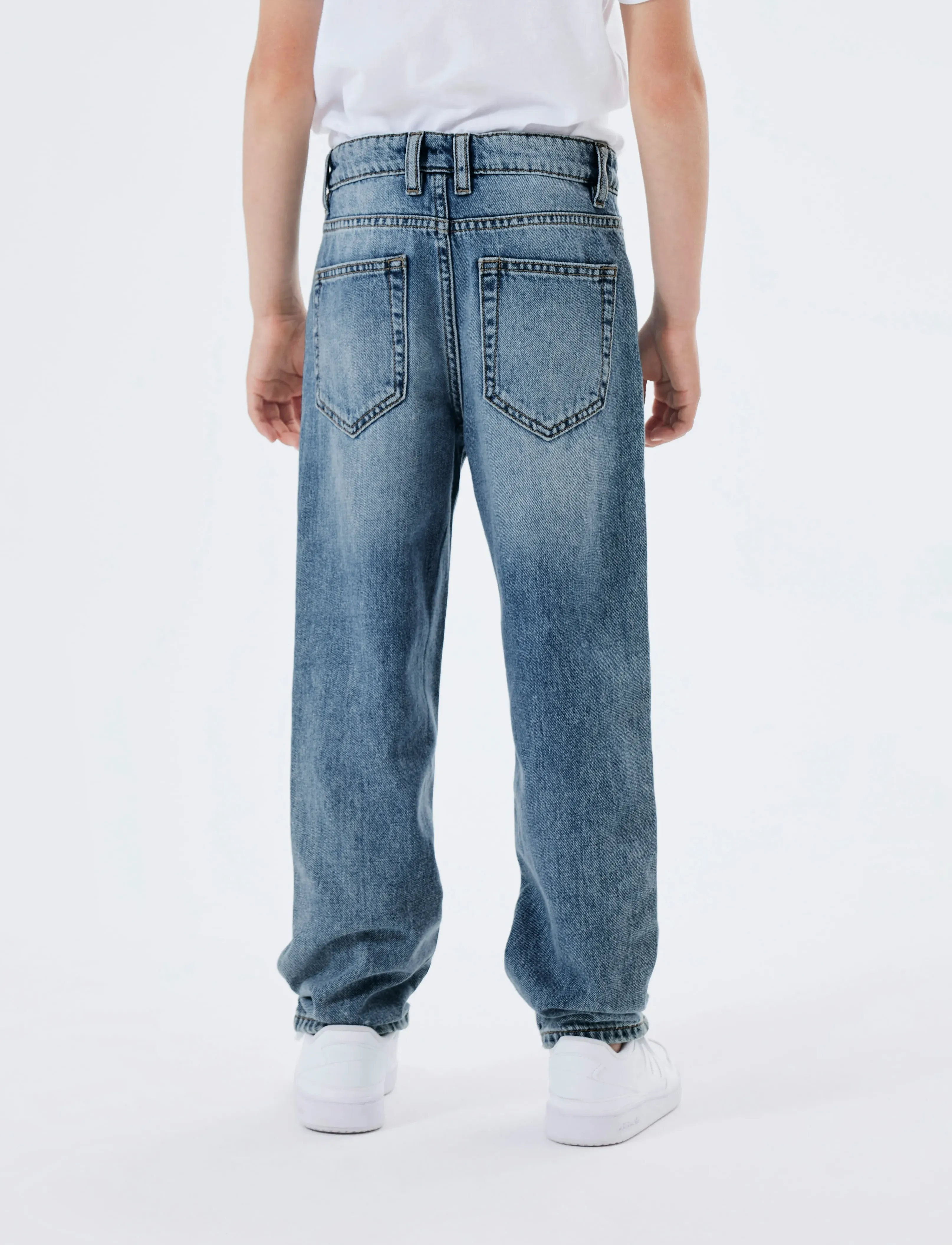 name it - NKMRYAN STRAIGHT JEANS 3418-BE NOOS - gallabuxur - medium blue denim - 3