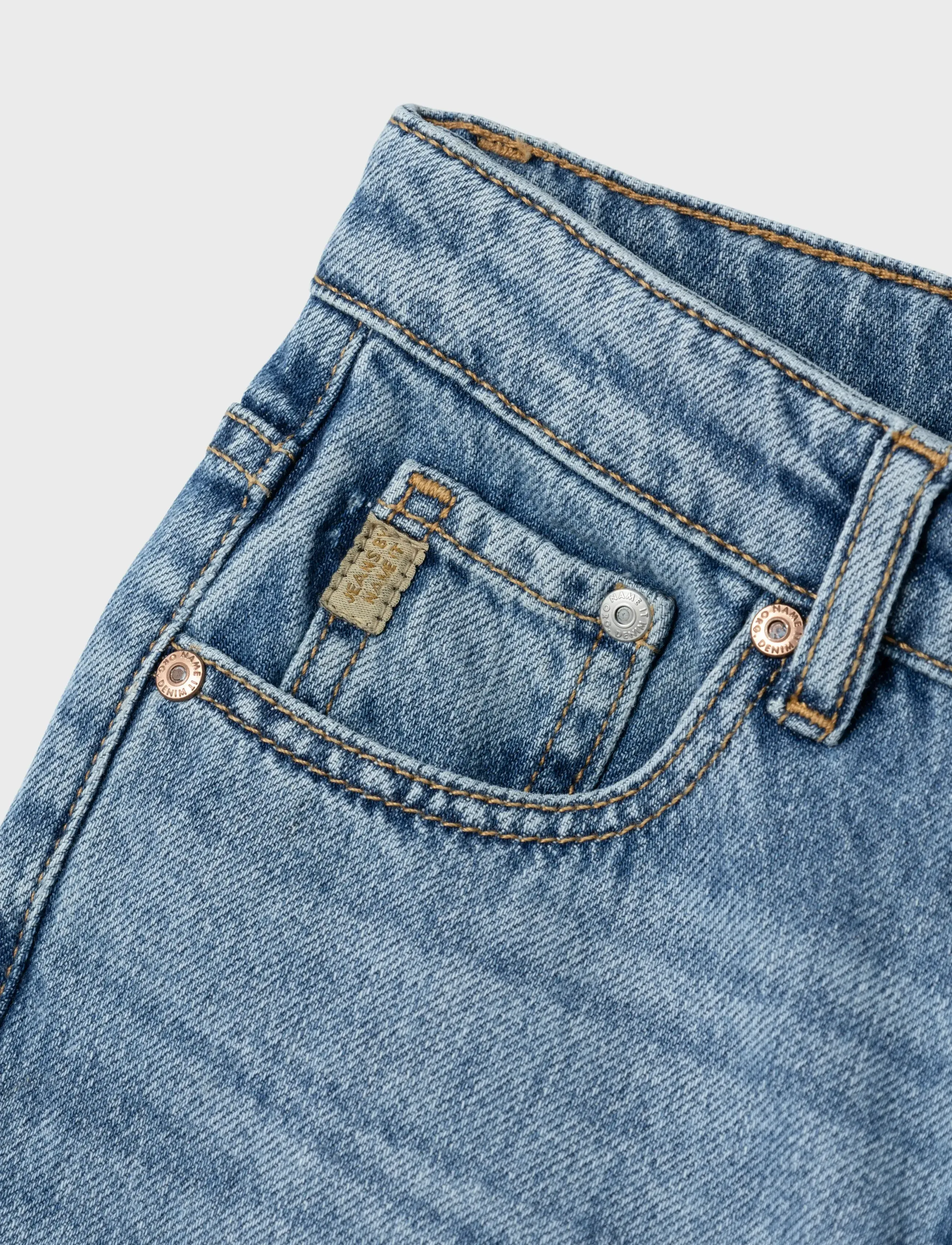 name it - NKMRYAN STRAIGHT JEANS 3418-BE NOOS - gallabuxur - medium blue denim - 4