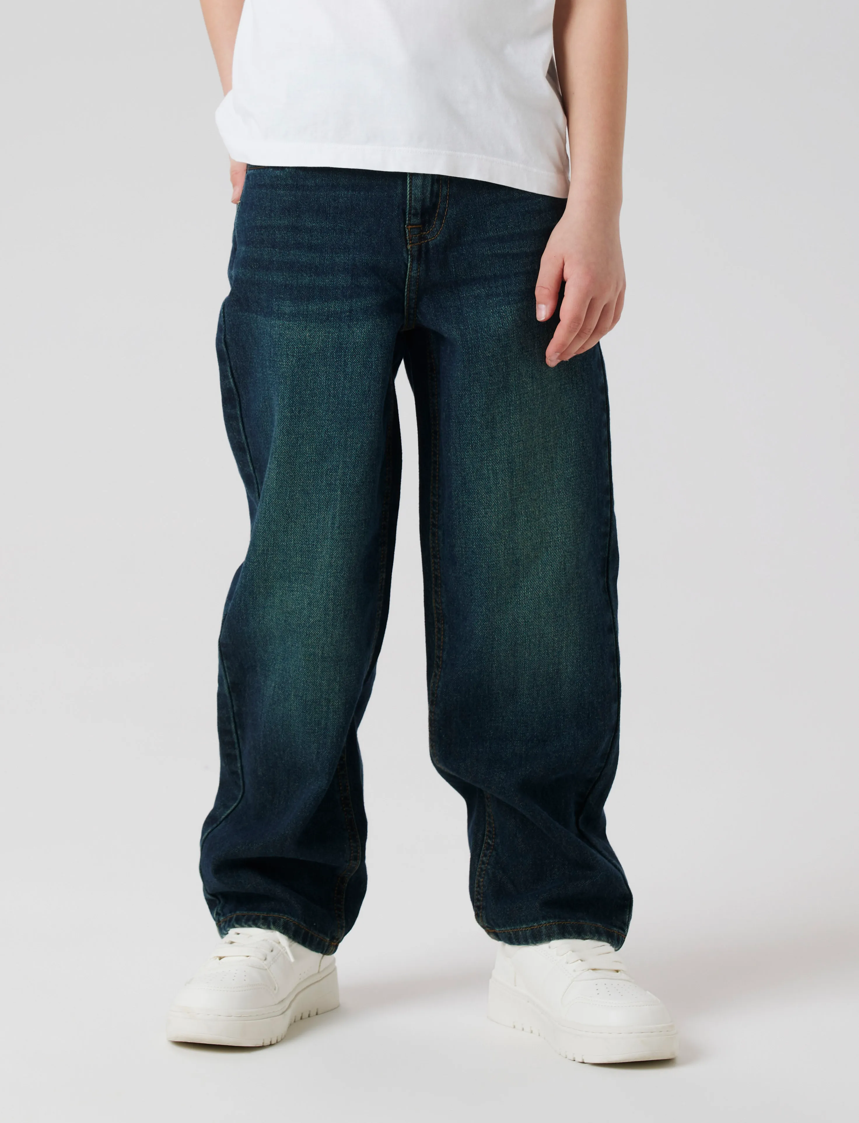 name it NKMRYAN STRAIGHT JEANS 3418-BE NOOS - Underdele - VINTAGE DARK BLUE DENIM / navy