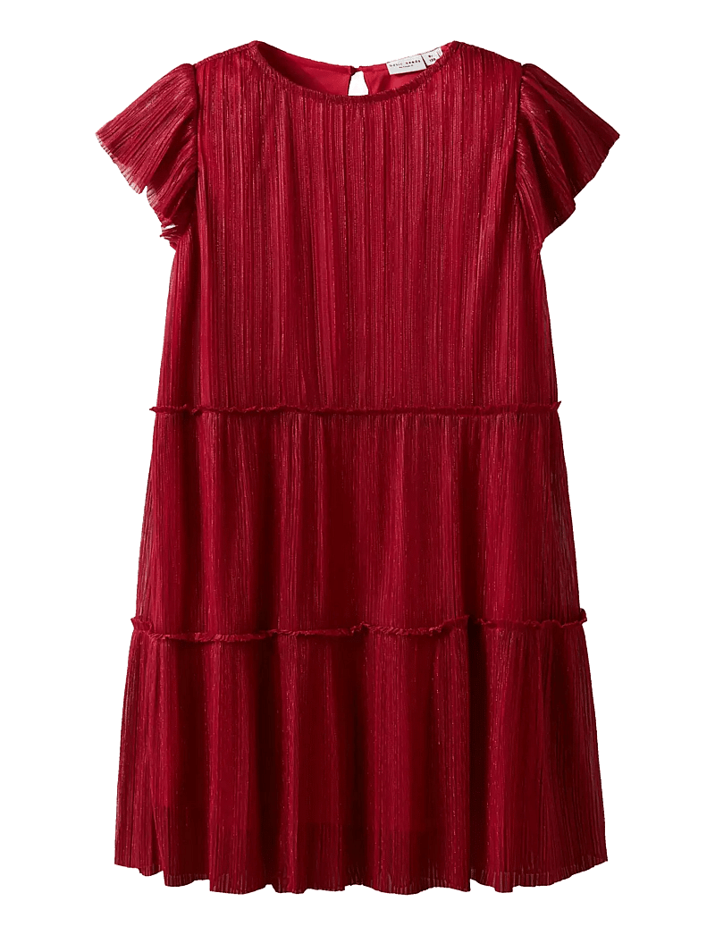 name it - NKFVIVIUN CAPSL DRESS - festklänningar - jester red - 0