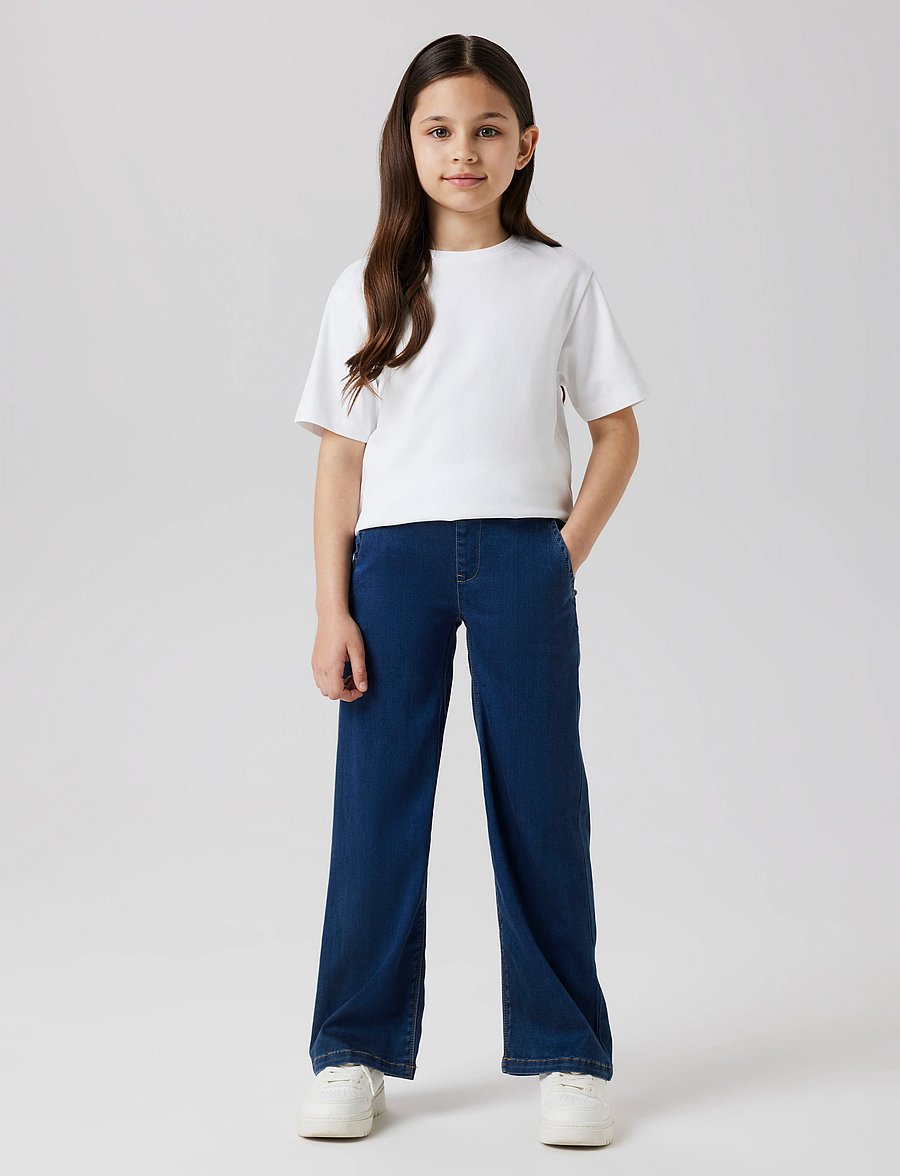 name it - NKFSALLI WIDE JEANS 8293-TO NOOS - hosen mit weitem bein - denim blue - 0