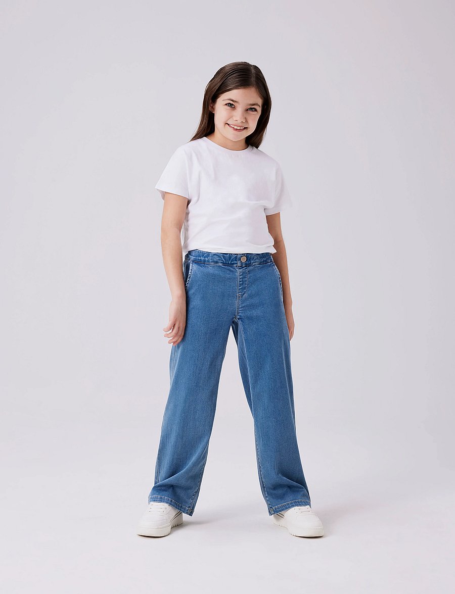 name it - NKFSALLI WIDE JEANS 8293-TO NOOS - jeans met wijde pijpen - light blue denim - 0