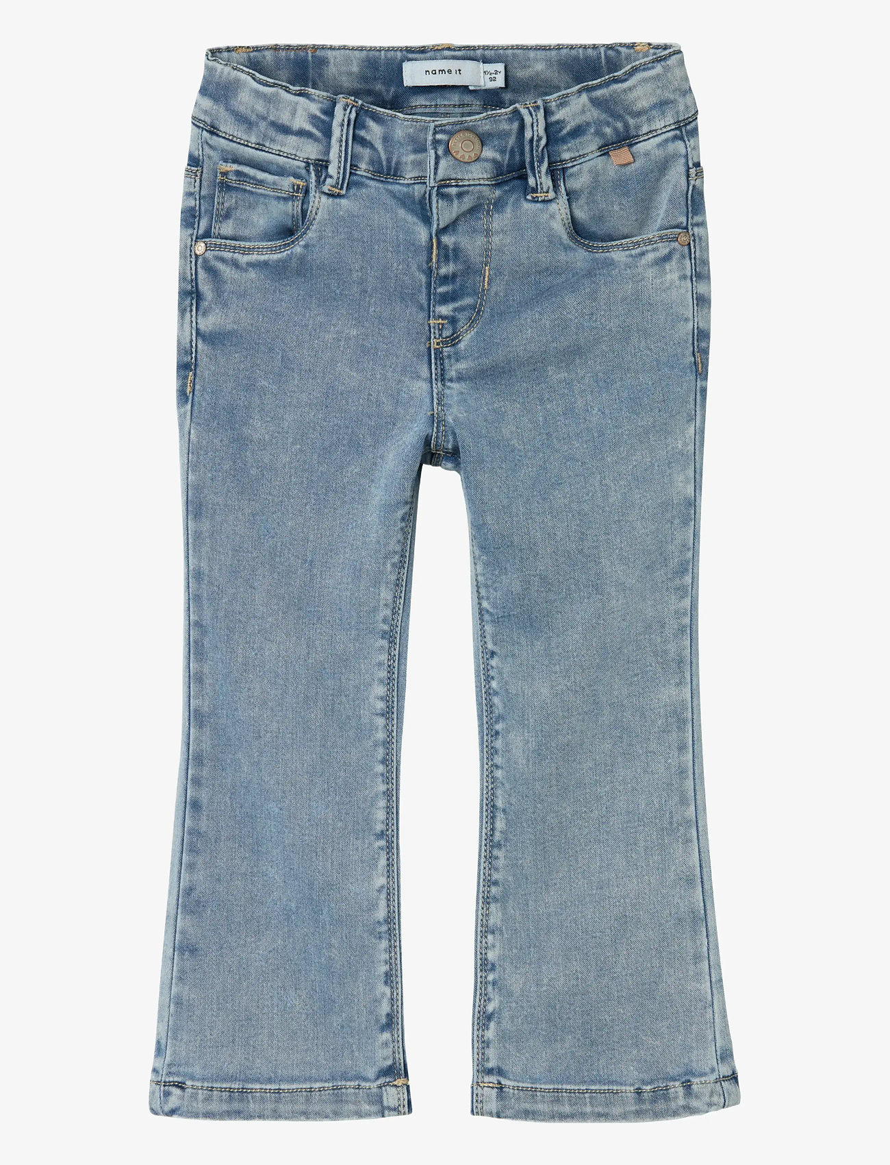 name it - NMFSALLI BOOTCUT JEANS 8292-TO NOOS - platėjantys džinsai - light blue bleached denim - 1