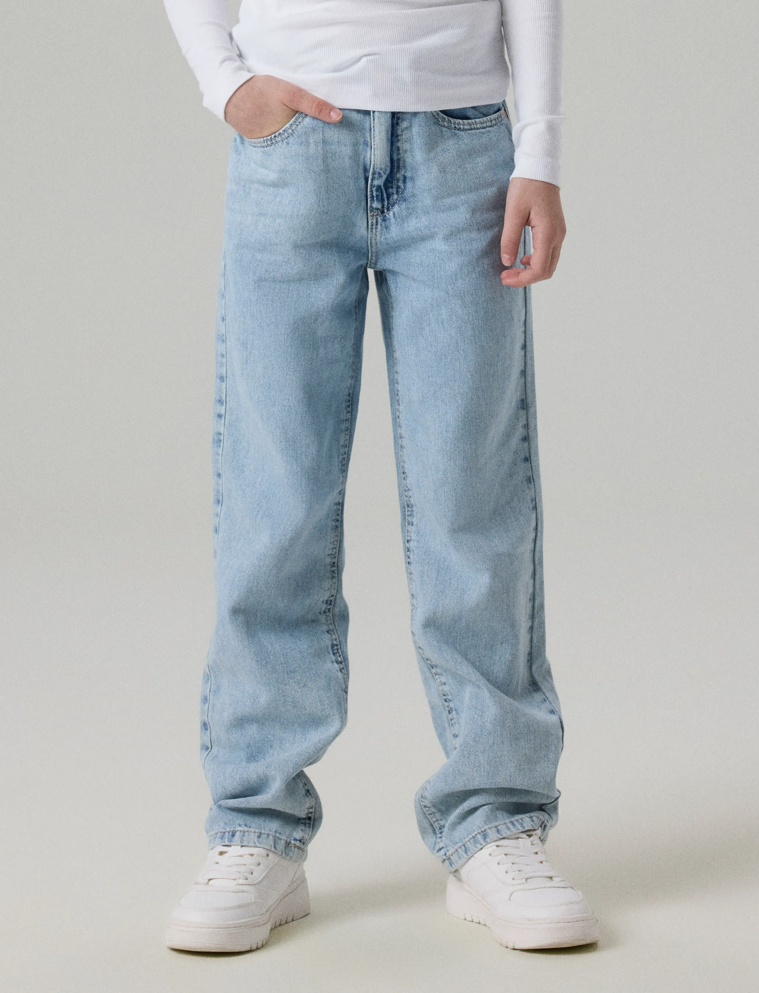 name it NKFROSE STRAIGHT HW JEANS 9222-BE NOOS - Jeans - LIGHT BLUE BLEACHED DENIM / blue
