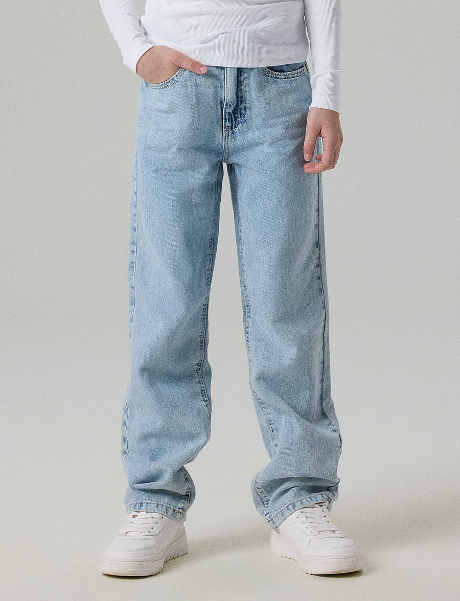 name it - NKFROSE STRAIGHT HW JEANS 9222-BE NOOS - regular jeans - light blue bleached denim - 0