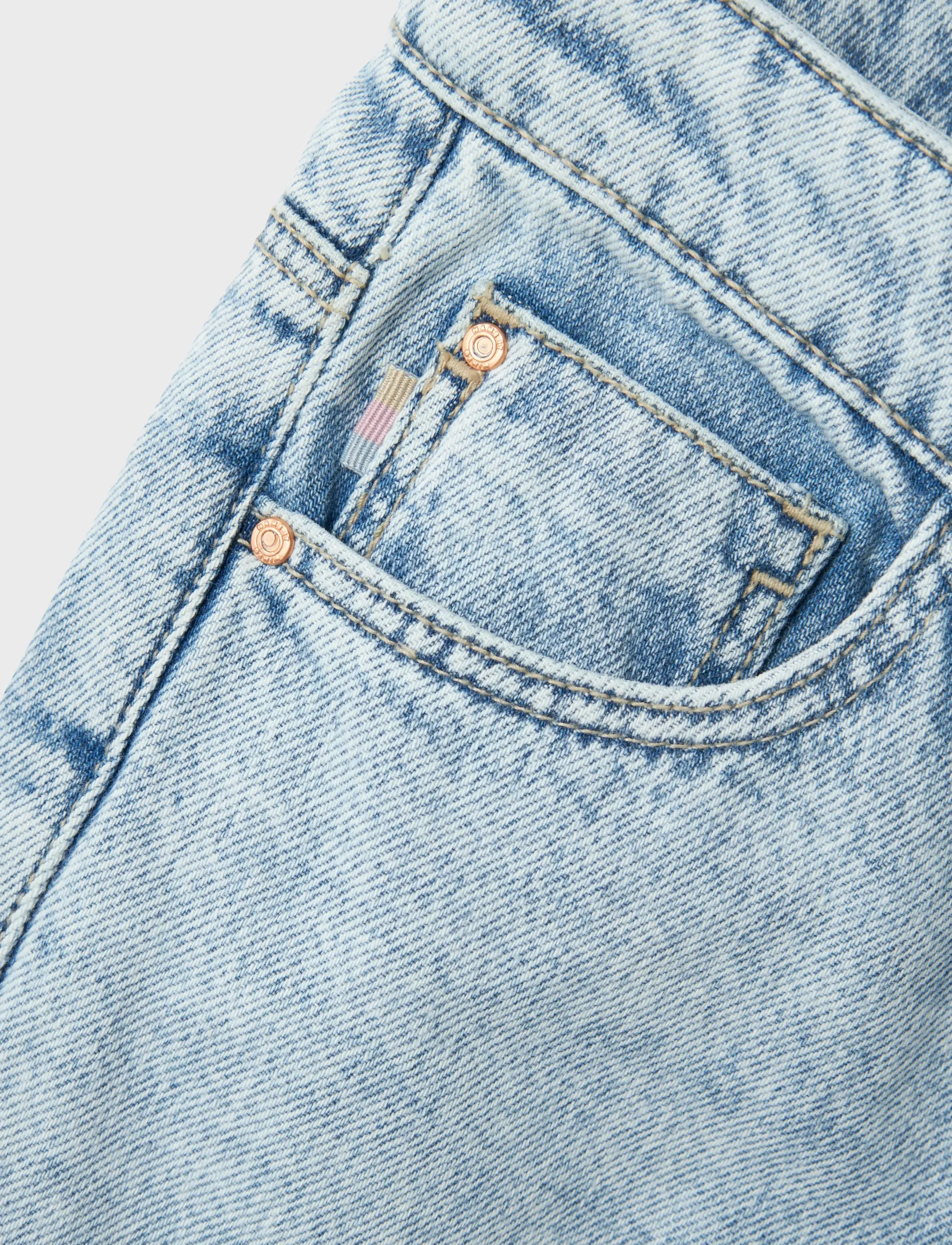 name it - NKFROSE STRAIGHT HW JEANS 9222-BE NOOS - regular jeans - light blue bleached denim - 5