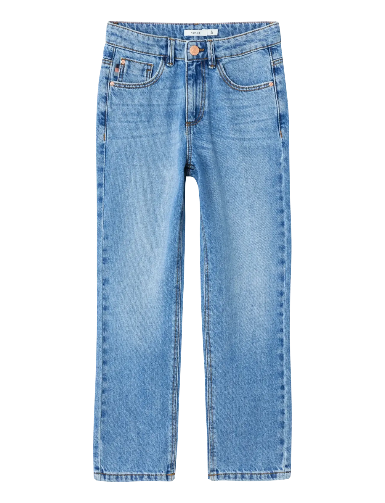NKFROSE STRAIGHT HW JEANS 9222-BE NOOS - MEDIUM BLUE DENIM