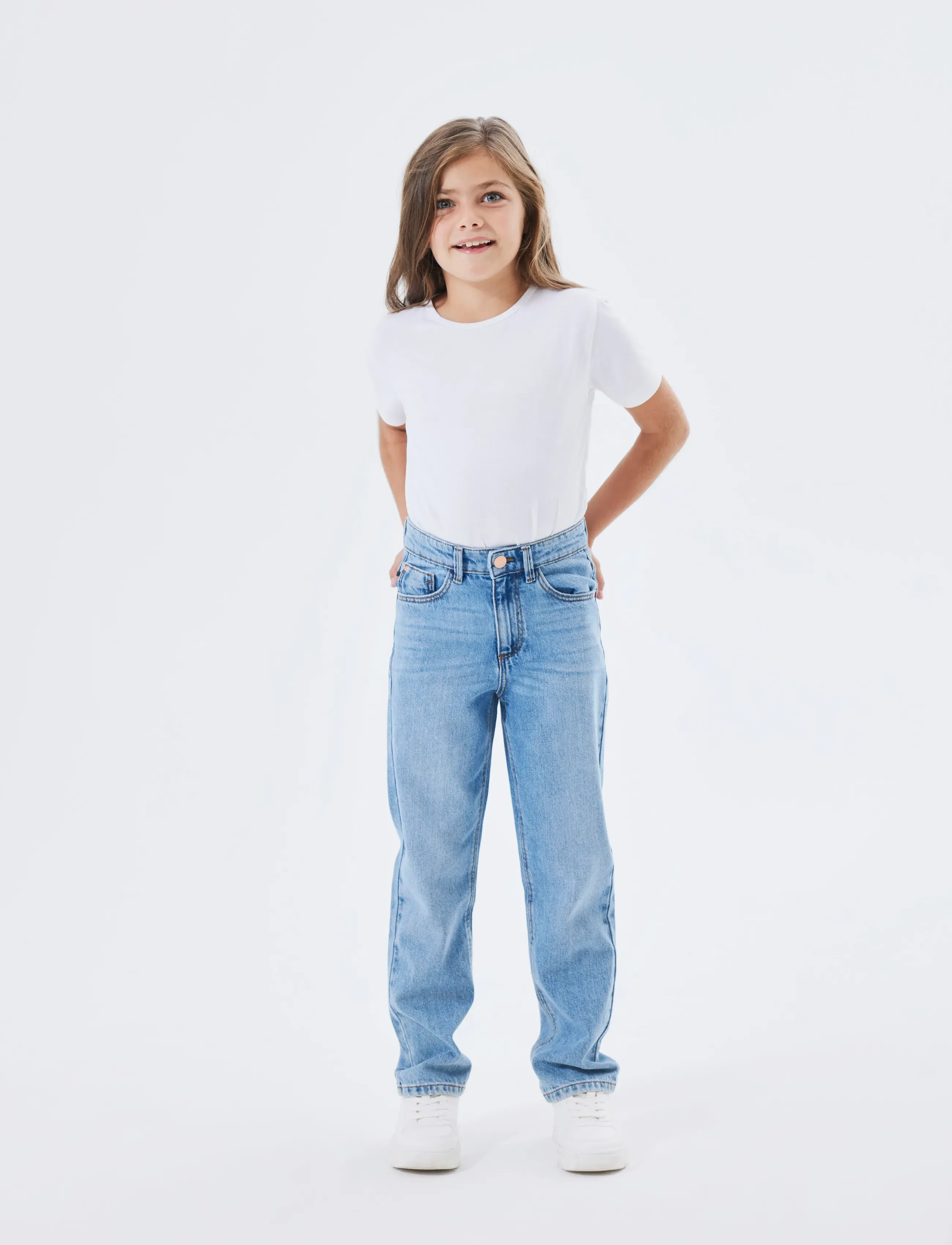 name it NKFROSE STRAIGHT HW JEANS 9222-BE NOOS - Jeans - MEDIUM BLUE DENIM / blue