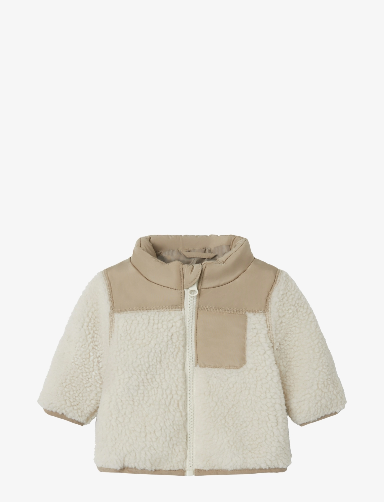 name it NBNMOSIE TEDDY JACKET1 - Fleeceklær - WHITECAP GRAY / cream