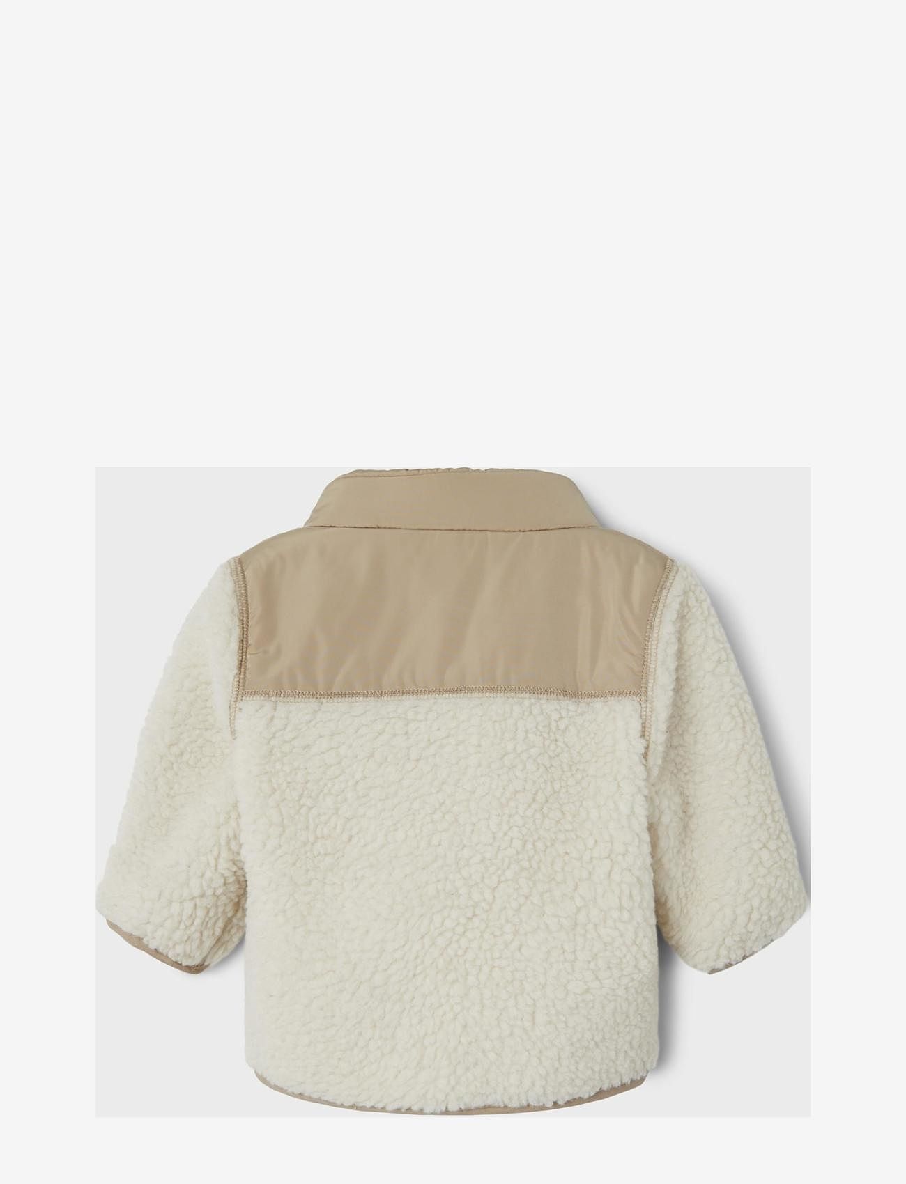 name it - NBNMOSIE TEDDY JACKET1 - fleecejakker - whitecap gray - 2